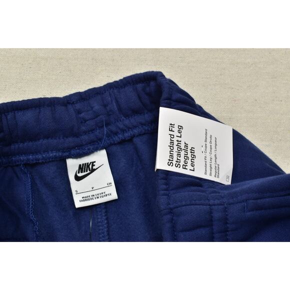 Nike Men's Regular Size S Blue Fleece Standrad Straight Sweatpants NEW B2707-410 - Picture 2 of 8